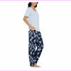 Splendid Womens Short sleeve v-neck shirt Pajamas Lounge Set XS/Blue Floral