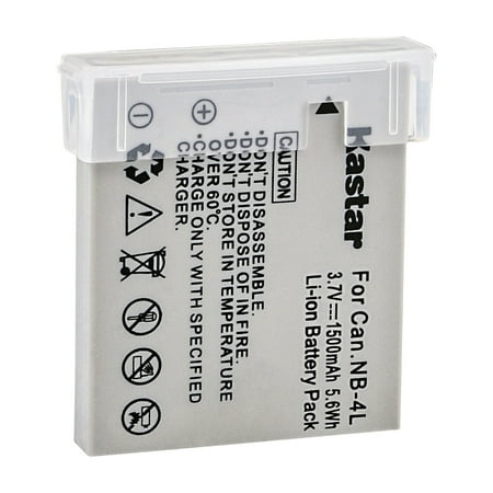 Image of Kastar 1-Pack NB-4L Battery Replacement for Canon Digital IXUS Wireless Digital IXUS 30 Digital IXUS 40 Digital IXUS 50 Digital IXUS 55 Digital IXUS 60 Digital IXUS 65 Digital IXUS 70 Camera