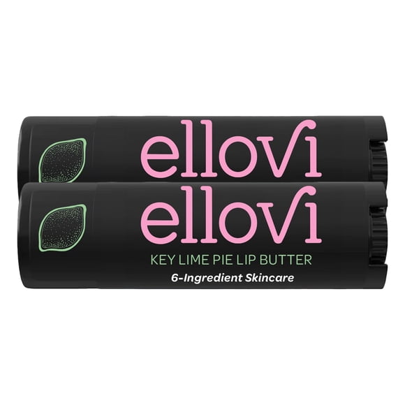 Bálsamo labial Ellovi Natural Lip Butter – Lima clave – Lo suficientemente puro para comer – Hecho con solo 6 ingredientes veganos – Cuidado hidratante de labios para hidratación durante todo el día (