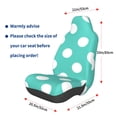 thumbnail image 3 of Naloa Teal Turquoise And White Polka Dot Car Seat Covers Universal Front Seat Coves for Car Accessories ,Padded Car Covers for Automotive, SUV, Truck, and Van, 3 of 5