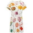 thumbnail image 3 of Sweets And Rainbow Lollipops Pattern Women's Dress Short Sleeve Summer Sundress Summer Women Clothes, 3 of 7