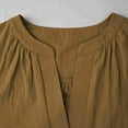 thumbnail image 6 of Aboser Womens Half Sleeve Blouses Dressy Casual V Neck Shirts Going Out Tops 2026 Summer Beach Vacation T Shirt Solid Color Plain Blouse, 6 of 8