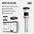 thumbnail image 5 of VIGO Vessel Bathroom Sink Pop-Up Drain and Mounting Ring in Antique Rubbed Bronze, 5 of 14