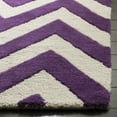 thumbnail image 3 of SAFAVIEH Cambridge Kaitlyn Zig Zag Stripes Wool Area Rug, Purple/Ivory, 8' x 10', 3 of 8