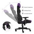 thumbnail image 4 of Ergonomic Gaming Chairs for Adults with High-Density Memory Foam | Swivel Comfortable Office Chair, Big and Tall Video Game Chair, High Back Computer Chair for Home, Office, Purple Black, 4 of 7