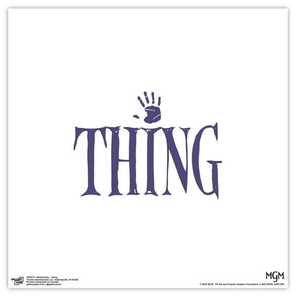 Gallery Pops Wednesday - Thing Wall Art, Unframed Version, 12" x 12"