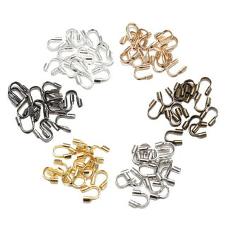 200Pcs Wire Guardian U-Shape Wire Thread Guard Copper Loops Protector DIY Jewelry  Making Accessories 