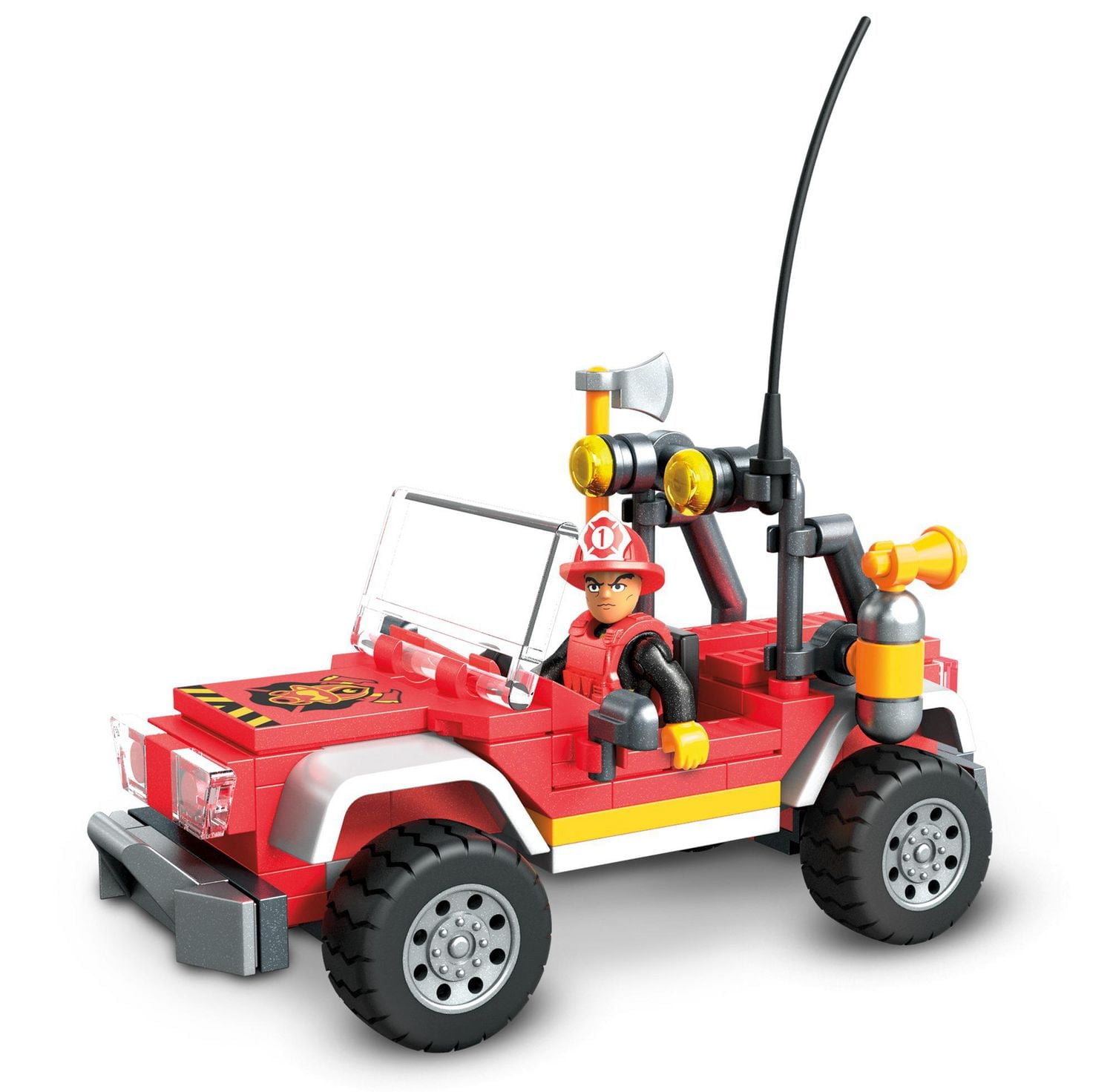Mega Construx SUV Rescue Construction Set with character figures, Building Toys for Kids (114 Pieces)