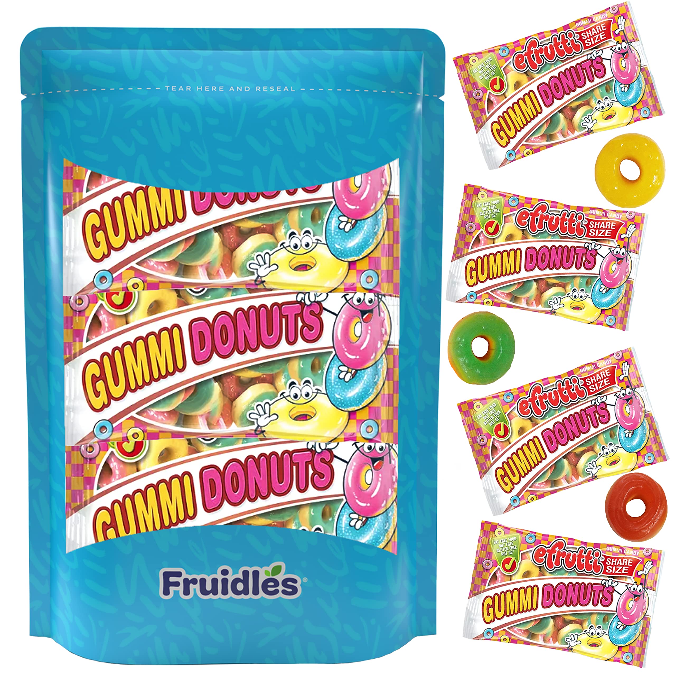 Gummies Donuts Pack, Soft Chewy Gummy Candy, 4Pack
