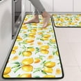 thumbnail image 2 of Kitchen Rugs Sets Of 2,Yellow Lemon Fruit Slices White Pattern Anti Fatigue Kitchen Mat Rugs Non Slip Washable,Decorative Kitchen Floor Mats for Kitchen,Sink,Laundry,17"x47"+17"x47", 2 of 5