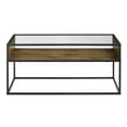 Mainstays Atmore Industrial Glass and Wood Coffee Table