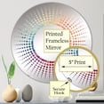 thumbnail image 3 of Designart "Ethereal Spectrum Plumage" Rainbow Starburst Round Wall Mirror - Landscapes Oval Printed Decorative Mirror - Multiple Color Options, 3 of 5