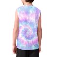 thumbnail image 5 of Ruyang Boys Tie-dyed T Shirts Summer Baggy Crewneck Sleeveless Camisoles Kids Gym Fitness Quick Dry Training Tank Tops, 5 of 5
