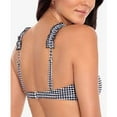 thumbnail image 3 of Salt + Cove BLACK/WHITE Gingham Bikini Swim Top, US D/DD, 3 of 3