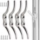 thumbnail image 1 of 4 piezas de gancho de abrazadera de acero inoxidable, gancho de cuerda de mástil de 100mm, gancho de abrazadera de cuerda para asegurar cuerdas en postes de bandera, toldos de barcos, persianas ZefeiWu 8390615021357, 1 of 1