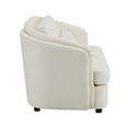 thumbnail image 6 of ACME Mariko Wood & Linen Fabric Upholstered Loveseat with 2 Pillows in Beige, 6 of 6
