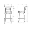 thumbnail image 2 of Amisco Bourbon 26 In. Swivel Counter Stool - Cream Faux Leather / Grey Metal, 2 of 2