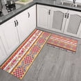 thumbnail image 2 of Pioneer Flower Floral Print Pattern Kitchen Rugs Sets Of 2,Anti Fatigue Kitchen Mat Rugs Non Slip Washable,Decorative Kitchen Floor Mats for Kitchen,Sink,Laundry,17"x30"+17"x47", 2 of 7
