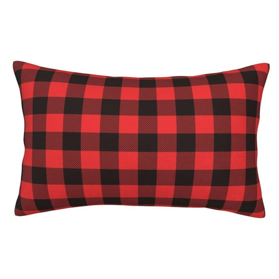 Vsdgher Buffalo Plaid Red Black Print Pillow Cases -Iconic Collection Pillowcases -Extra Soft, Not easy to deform,not pilling Export quality