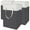 Black, variant on Jinghua 3 Pack Laundry Baskets Set with Carrying Handles, Gray & White