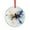 Pattern-2, variant on Dragonfly Watercolor Illustration Art Xmas Ornament Holiday Decorations And Xmas Gift Ideas Dragonfly Artwork Abstract Oil Painting Art Print Glass Round Christmas Ornament