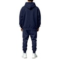thumbnail image 4 of HAJWOH Sweatsuits for Mens Full Zip Drawstring Casual Hooded and sweatpants with Pockets Running Jogging Sport Comfort Suit, 4 of 5