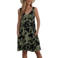 thumbnail image 5 of vigerkar Women's Summer U Neck Dress 2025 A-Line Floral Sleeveless Casual Sundresses with Pockets AG, M, 5 of 7