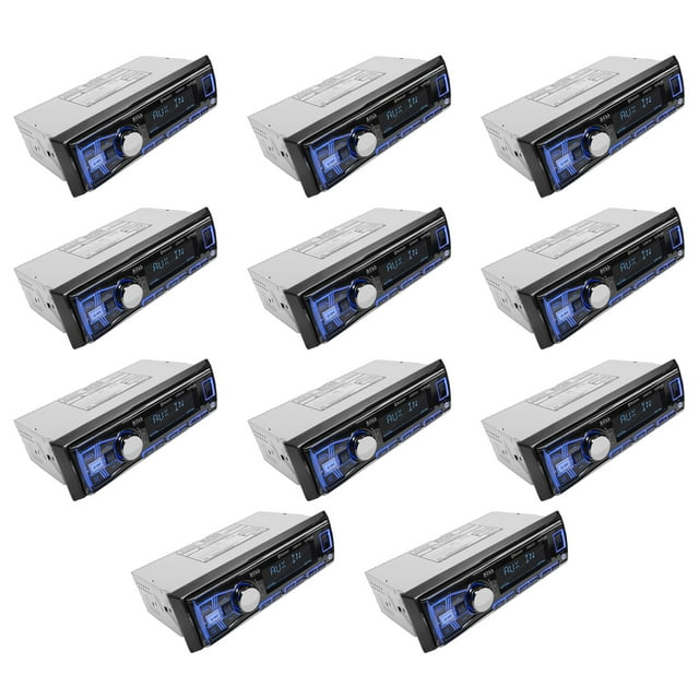 Boss 611UAB Single Din USB/SD AUX Bluetooth Radio Car Stereo Receiver (10 Pack)