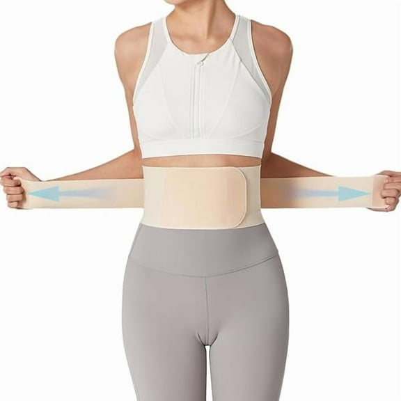 Ultra Thin Back Brace for Lower Back, Breathable Lightweight Back Brace for Women & Men, Adjustable Back Support Brace for Lower Back Pain Relief, Sciatica, Scoliosis, Herniated Disc (Beige, X-Large)