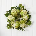 thumbnail image 3 of Nearly Natural 4780 Hydrangea Wreath, 22-Inch, Cream/Green, 3 of 4