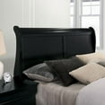 thumbnail image 6 of Twin Size Louis Phillipe Platform Bed, Wooden Sleigh Bed with Dovetail Construction, Contemporary Twin Bed Frame for Kids Teens Adults, No Box Spring Needed, Black, 6 of 8