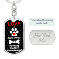 thumbnail image 2 of Treeing Walker Coonhound Stainless Steel or 18k Gold Premium Swivel Dog Tag Keychain, 2 of 16