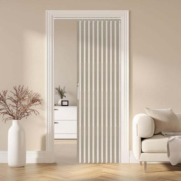 Cortina magnética para puerta AJAZZ, 100% opaca, 42 x 78 cm, color blanco crema
