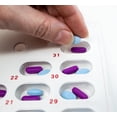 thumbnail image 5 of Color Coded Monthly Medication Blister Cards By Drug Package Inc, Cold Seal, Multicolor, 5 Pack distributed by Pillthing.  28 Day Pill Organizer, Color coded for time of day use, 5 of 14