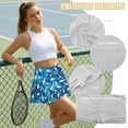 thumbnail image 6 of Yuyamidu Shark Women's Athletic Skort Blue Camo Tennis Skirts High Waisted Skorts Running Workout Shorts with Pockets Size L, 6 of 7