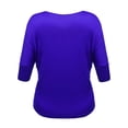 thumbnail image 2 of FashionOutfit Women's Round Neck Shoulder Raglan Short Sleeve Plus Size Top, 2 of 3