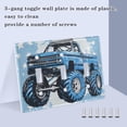 thumbnail image 3 of Monster Truck and Star Light Switch Plate Covers 2 Gang Wall Plate Plastics Outlet Covers for Kitchen Home Office Decor, 3 of 8