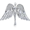 thumbnail image 1 of Lunfar 1 pcs Broches Ange Gardien avec Strass Ton Argent pour Femmes, 1 of 5