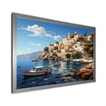 thumbnail image 2 of Designart "Capri, Italy Mediterranean Blue Village II" Landscapes Framed Wall Art Decor - Global Blue Landscape Italy Entryway Framed Wall Art, 2 of 6