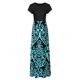 thumbnail image 1 of Vestido de talla grande para mujer Vestido de playa con cuello en V de manga corta con estampado flo Abanopi Azul/Medio, 1 of 4