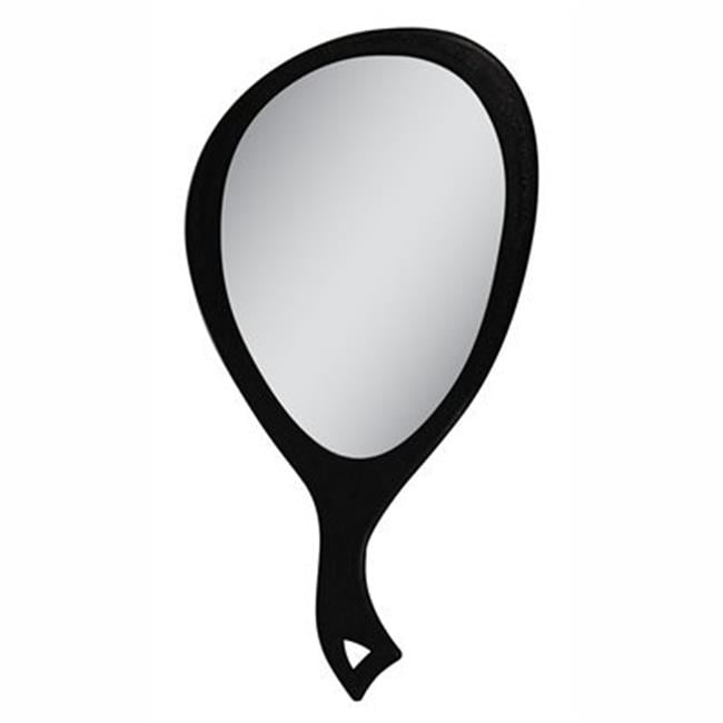 Large Teardrop Hand Held Mirror Black
