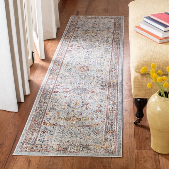 Safavieh History Eason Oriental Runner Rug, Light Gray/Rust, 2' x 8'