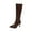 Brown, variant on Bkhluea Women's Knee High Long Boots Stiletto Tall Pointed Toe Heeled Boot Leather Comfortable Dress Boots