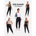 thumbnail image 4 of Joggers para mujer THE GYM PEOPLE negros, corte tapered con bolsillos, 4 of 6