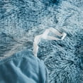 thumbnail image 4 of 3 Piece Fluffy Faux Fur Duvet Cover Set , Luxury Ultra Soft Velvet Shaggy Plush Bedding Set, Fuzzy Comforter Cover with 2 Furry Pillow Cases, Zipper Closure, Queen King Size, 4 of 7