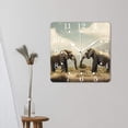 thumbnail image 3 of 10 Inch Wall Clock Battery Operated Square Clock for Office, Kitchen, Outdoor, Living Room,Elephant Mount Kilimanjaro Style, 3 of 4