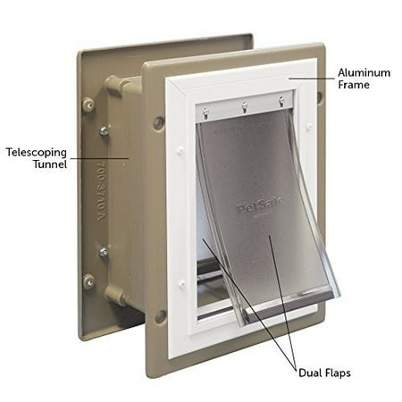 Petsafe Wall Entry Aluminum Dog Door Small 13 88 L X 7 50 W X 7 5 H