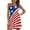 Dark Blue, variant on Women's Strapless Stars and Stripes Sundress, Patriotic American Flag Summer Beach Dress for 4th of July Independence Day,Blue L