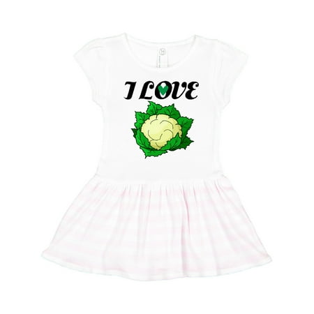

Inktastic I Love Cauliflower Gift Toddler Girl Dress