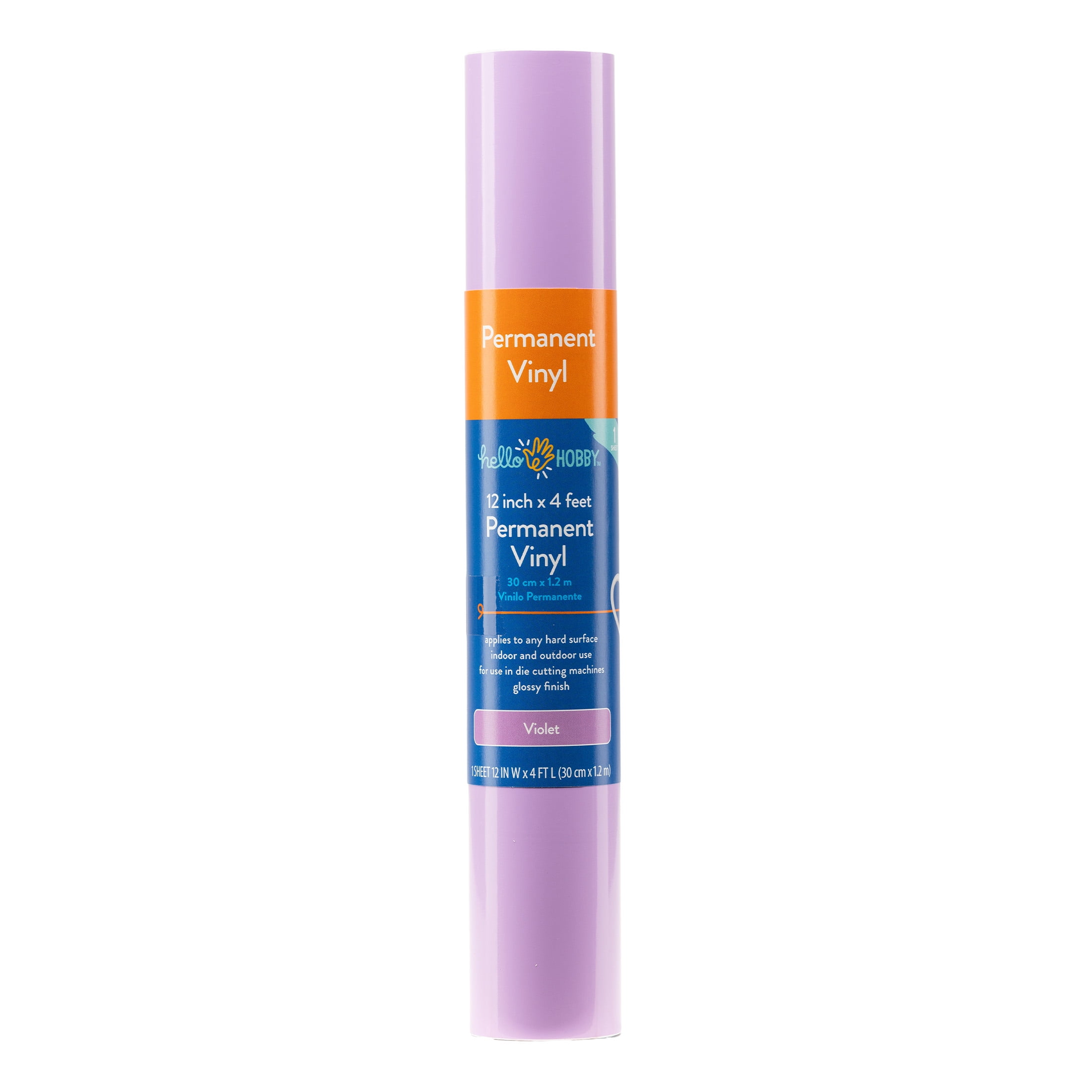 (2 pack) Hello Hobby 12" x 4' Violet Permanent Craft Vinyl Roll